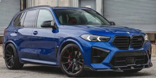 BMW X5M/X6M LCI - Gloss Black LT Style Front Bumper Lip Splitter