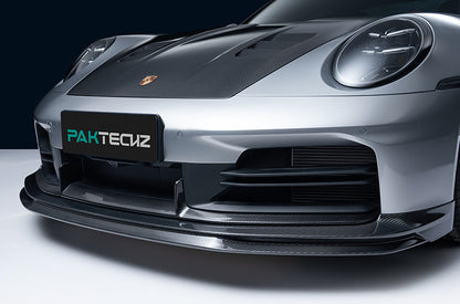 Porsche 911 992.2 Carrera / Carrera 4 / Carrera 4S / Carrera T - Paktechz Dry Carbon Fiber Front Lip