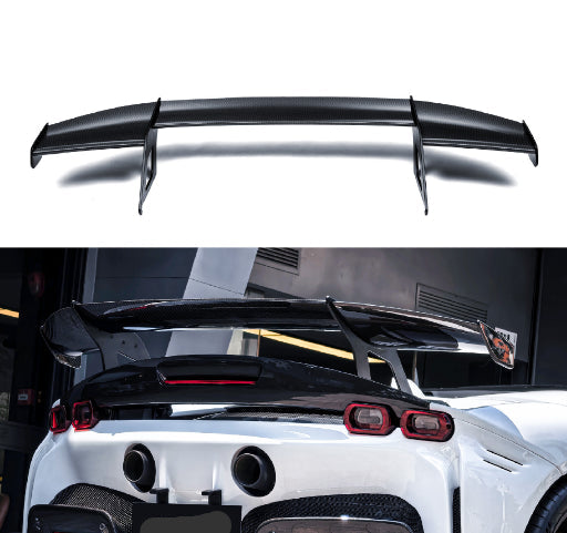 Ferrari SF90 - SF90XX Style Prepreg Dry Carbon Fiber Rear Wing