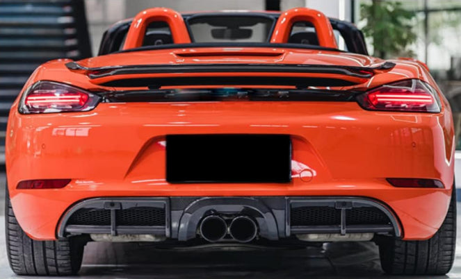 Porsche 718 Boxster / Cayman (2016–2019) – Carbon Fiber Rear Diffuser