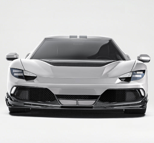 Ferrari 296 GTB / GTS - PT Prepreg Dry Carbon Fiber Front Splitter Lip Spoiler