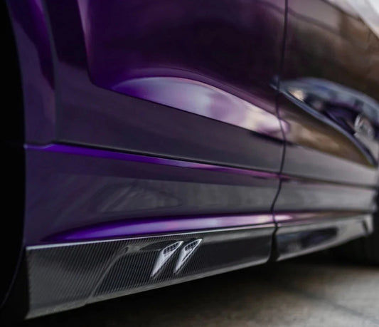 Audi Q8 RSQ8 Carbon Fiber Side Skirt Extensions