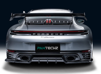 Porsche 911 992.2 Carrera / Carrera 4 / Carrera 4S / Carrera T - Paktechz Dry Carbon Fiber Upper Rear Diffuser