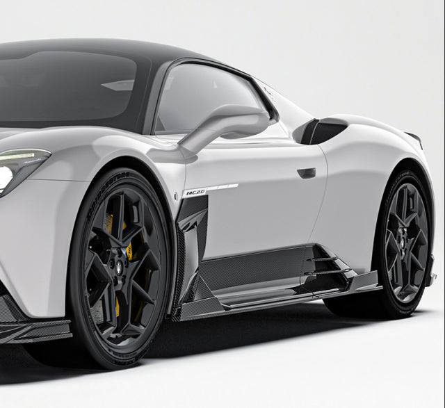Maserati MC20 – Carbon Fiber Side Skirt Extensions