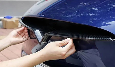 Tesla Model S - Carbon Fiber Front Bumper Grille Cover
