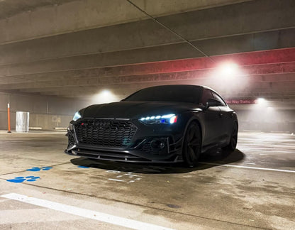 Audi RS5 B9.5 Coupe (2020-2024) - AE Style Carbon Fiber Front Lip Spoiler