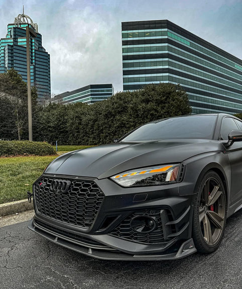 Audi RS5 B9.5 Coupe (2020-2024) - AE Style Carbon Fiber Front Lip Spoiler
