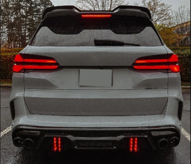 BMW X5M LCI - Gloss Black Rear Roof Spoiler Wing Extension