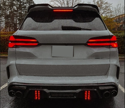 BMW X5M LCI - Gloss Black Rear Roof Spoiler Wing Extension