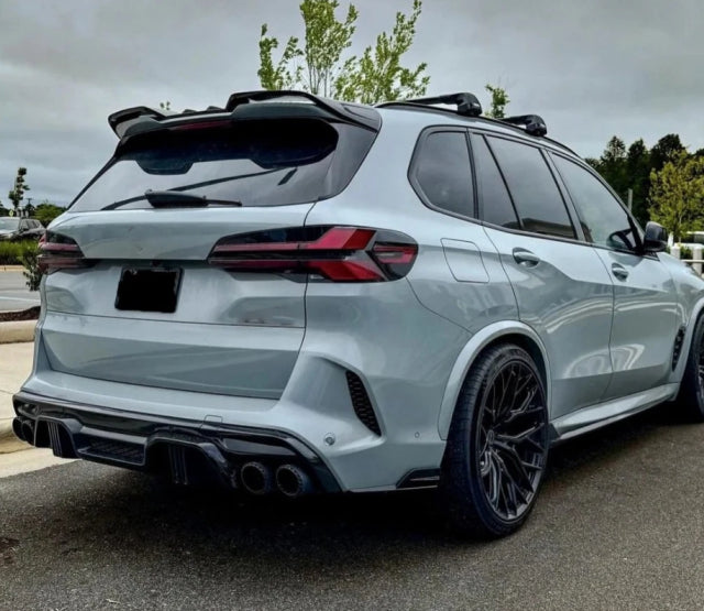 BMW X5M LCI - Gloss Black Rear Roof Spoiler Wing Extension
