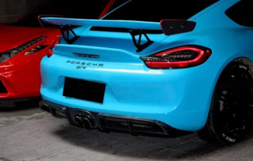 Porsche 981 Cayman/Boxster (2012–2016) – Carbon Fiber GT4 Style Rear Diffuser