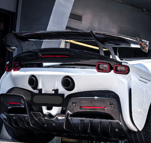 Ferrari SF90 - SF90XX Style Prepreg Dry Carbon Fiber Rear Wing