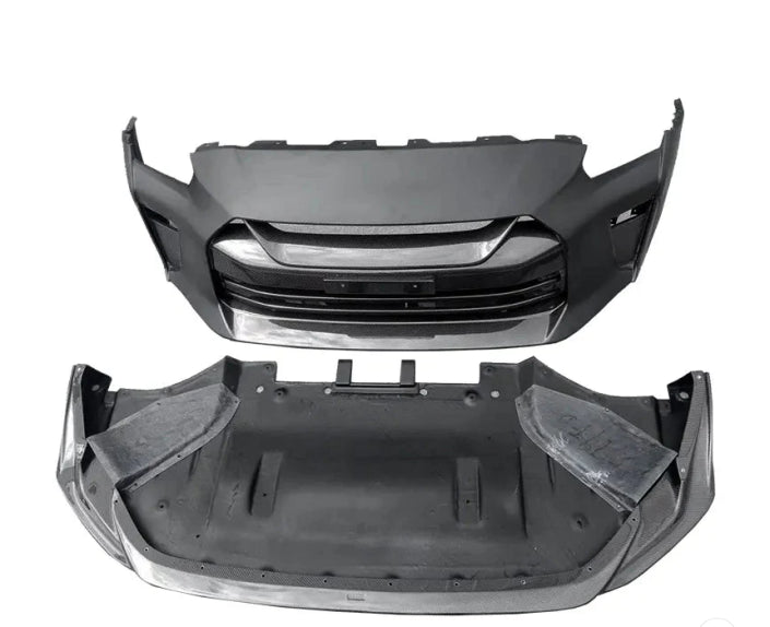 Nissan GT-R R35 – TS Style Carbon Fiber Front Bumper & Front Lip