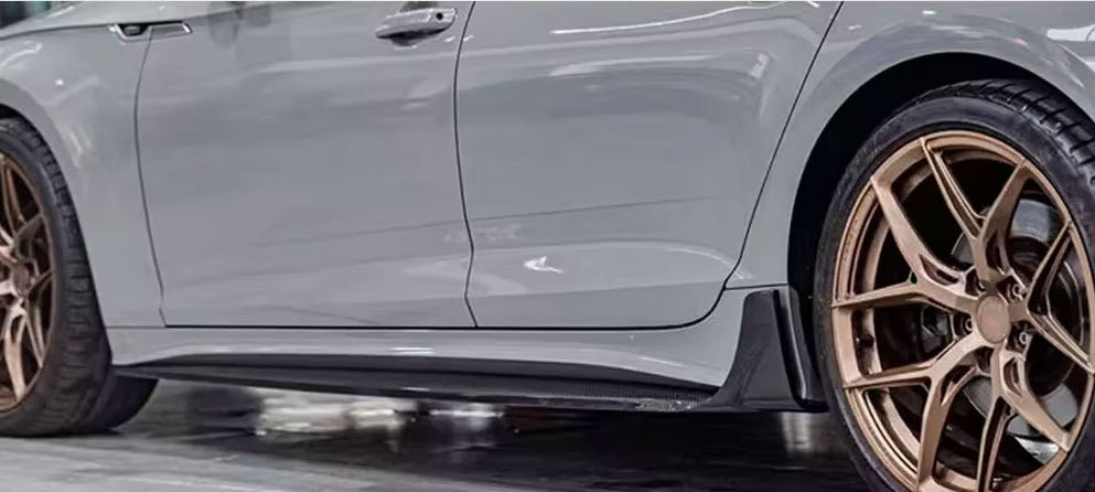 Audi A5/S5 B9.5 Sportback (2020+) - Carbon Fiber Side Skirt Extensions