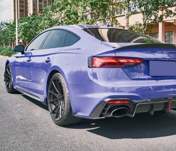 Audi A5 & RS5 B9.5 (2020-2025) - Carbon Fiber Side Skirt Extension Set