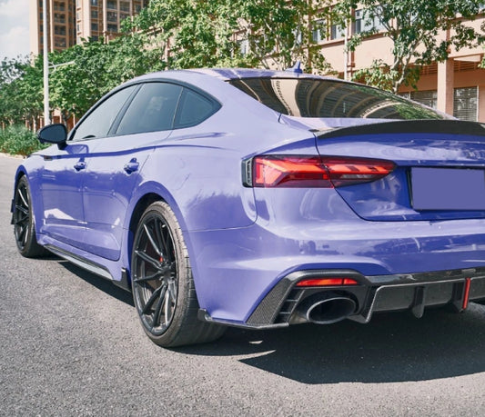 Audi A5 & RS5 B9.5 (2020-2025) - Carbon Fiber Side Skirt Extension Set