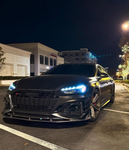 Audi RS5 B9.5 Coupe (2020-2024) - AE Style Carbon Fiber Front Lip Spoiler
