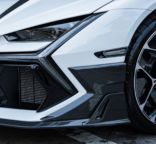 Lamborghini Revuelto - MSY Style Prepreg Dry Carbon Fiber Front Air Splitter Canards