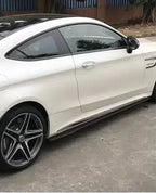 Mercedes C63 AMG - Carbon Fiber Side Skirt Extensions