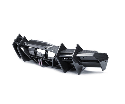 Lamborghini Revuelto - MSY Style Prepreg Dry Carbon Fiber Rear Diffuser Spoiler with LED Brake Light
