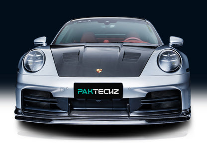 Porsche 911 992.2 Carrera / Carrera 4 / Carrera 4S / Carrera T - Paktechz Dry Carbon Fiber Front Lip
