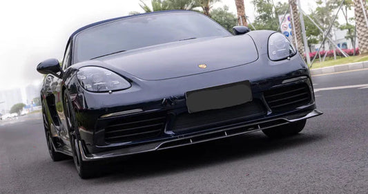 Porsche 718 Cayman / Boxster (2016–2023) - Dry Carbon Fiber Front Splitter Lip