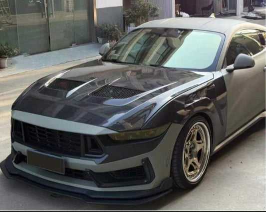 Ford Mustang S650 - GTD Style Carbon Fiber Vented Front Hood