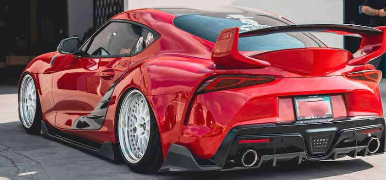 Toyota A90 Supra – V Style Carbon Fiber Rear Canard Splitters