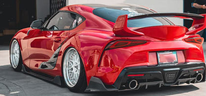 Toyota A90 Supra – V Style Carbon Fiber Rear Canard Splitters