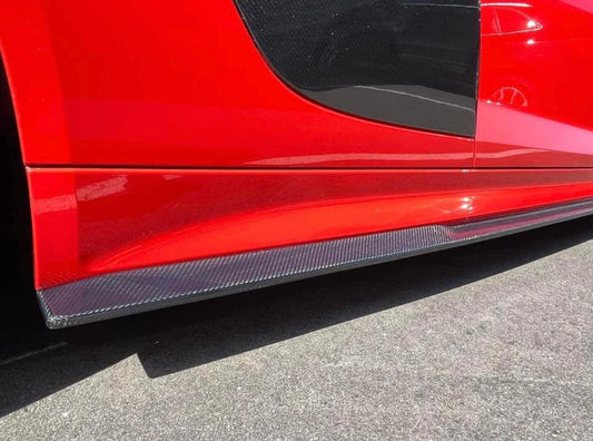 Audi R8 Gen 2 - Carbon Fiber Side Skirt Extensions