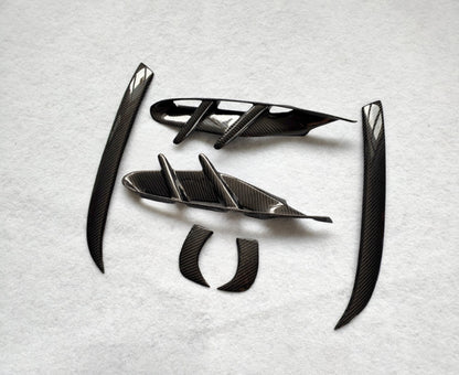 Porsche Taycan – M Style Carbon Fiber Front Air Vent Headlight Trim