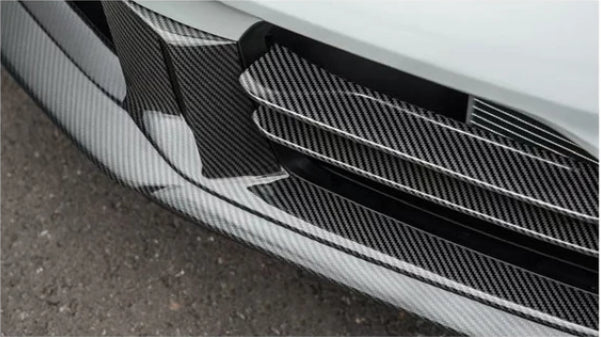 Porsche 911 992.2 - Dry Carbon Fiber OEM Front Splitter & Bumper Vent Trim