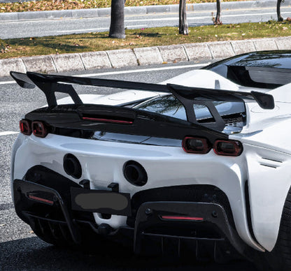 Ferrari SF90 - SF90XX Style Prepreg Dry Carbon Fiber Rear Wing