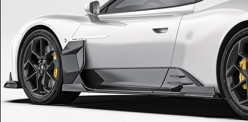 Maserati MC20 – Carbon Fiber Side Skirt Extensions