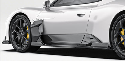 Maserati MC20 – Carbon Fiber Side Skirt Extensions
