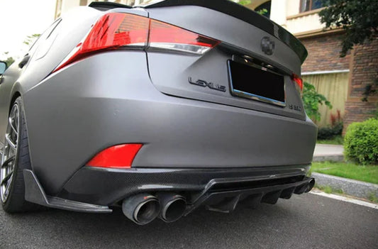 Lexus IS250 / IS300 / IS350 (2017–2020) – Carbon Fiber Rear Bumper Diffuser Lip Extension