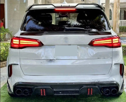 BMW X5M LCI - Gloss Black Rear Roof Spoiler Wing Extension