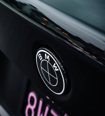 Black BMW Roundel Emblem Set (7-Piece)