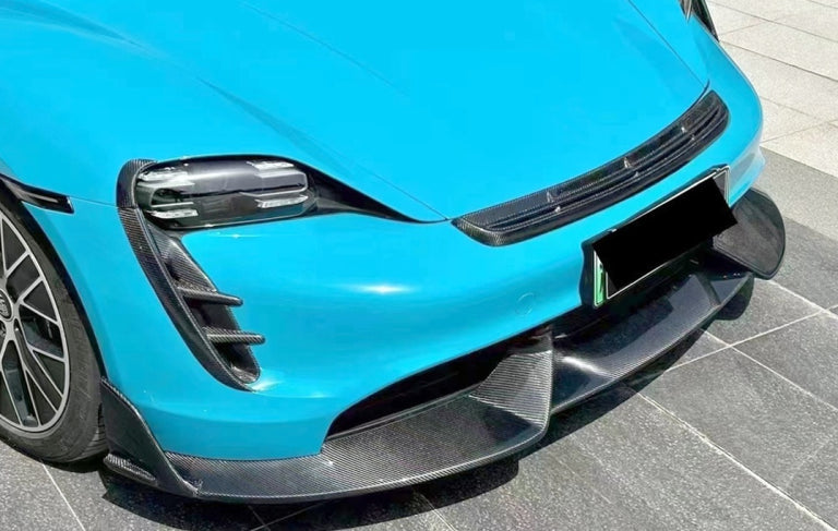 Porsche Taycan – M Style Carbon Fiber Front Air Vent Headlight Trim