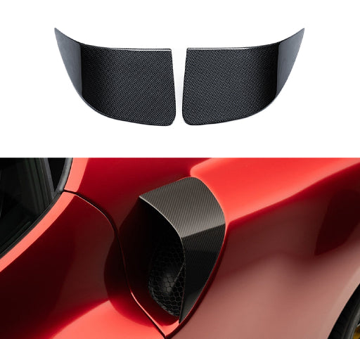 Ferrari 296 GTB / GTS - N Style Prepreg Dry Carbon Fiber Front Side Air Inlet Trim