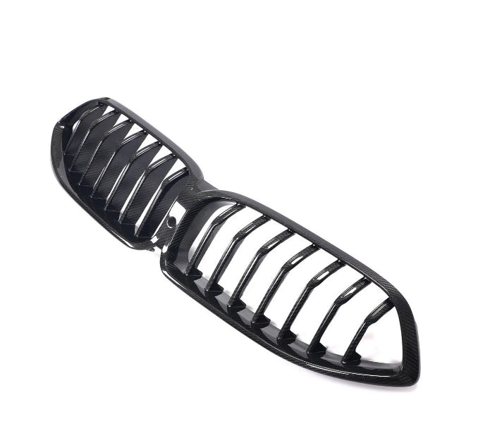 BMW M8 & 8 Series - Carbon Fiber Single Slat Front Grilles