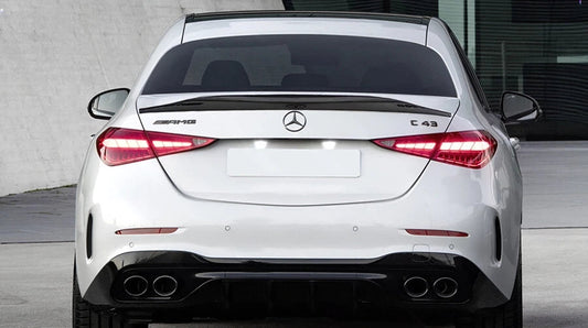 Mercedes-Benz W206 C300 C43 Sedan - P Style Carbon Fiber Trunk Spoiler