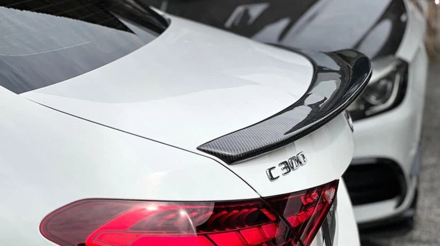 Mercedes-Benz W206 C300 C43 Sedan - P Style Carbon Fiber Trunk Spoiler
