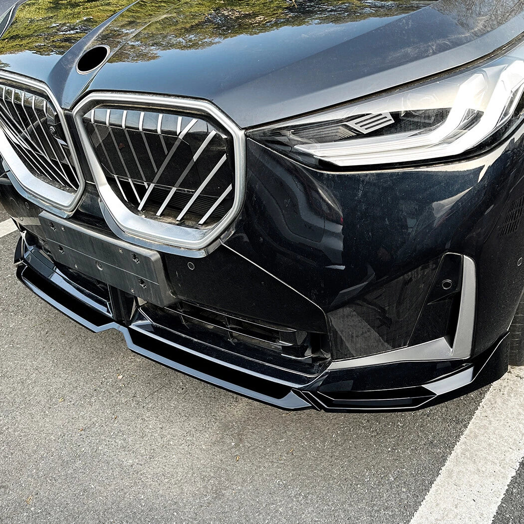 BMW X3 G45 M Sport – V Style Gloss Black Front Lip Spoiler