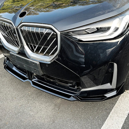 BMW X3 G45 M Sport – V Style Gloss Black Front Lip Spoiler