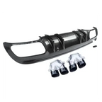 Mercedes W205 C300 / C43 AMG Sedan – Carbon Fiber Rear Diffuser with Exhaust Tips