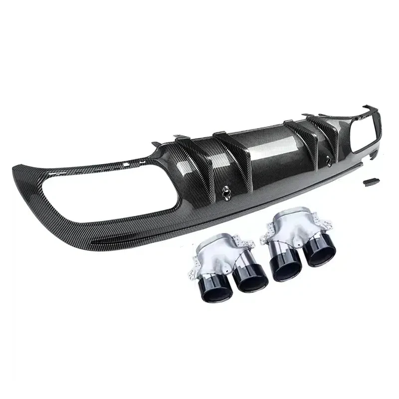 Mercedes W205 C300 / C43 AMG Sedan – Carbon Fiber Rear Diffuser with Exhaust Tips