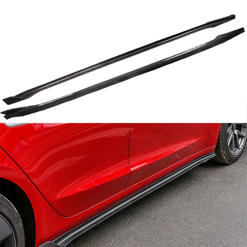 Tesla Model 3 2019-2023 - Carbon Fiber Side Skirt Extensions