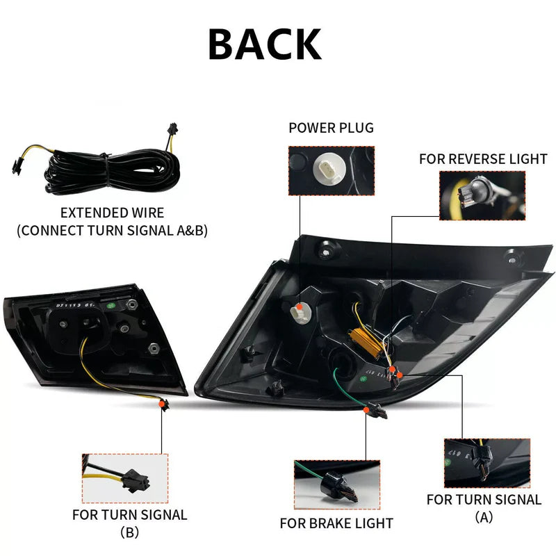 Honda Civic Hatchback & Type R (2016–2021) – V2 Smoked LED Sequential Tail Light Set