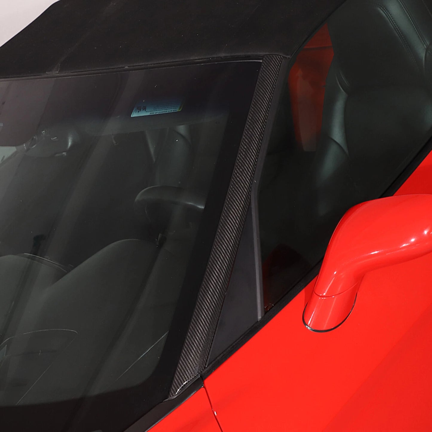 Chevrolet Corvette C6 (2005–2013) – Dry Carbon Fiber Front A-Pillar Cover Trim